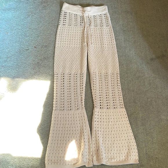 Sincerly Jules Pants - Sincerely Jules crochet bell bottom pants size S